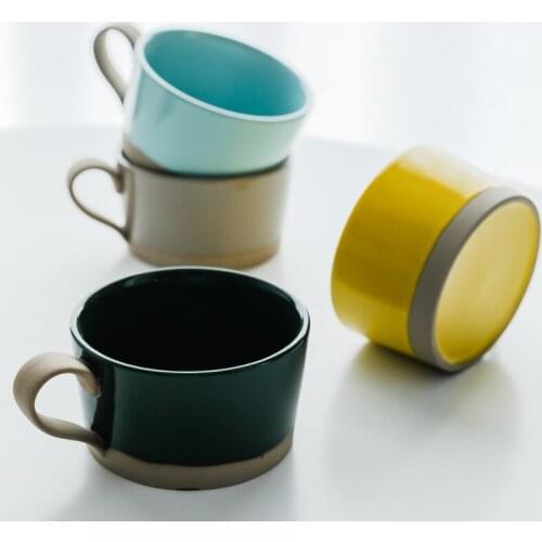 Japanese style Healing series stoneware mug Home office tea cup Breakfast oatmeal cup coffee mug fall mug tumbler cup HP90803