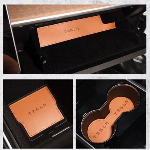 Car Door Slot Storage Protection Pad Anti-odor Anti-vibration Mat for Tesla Model X S Interior Decoration Accessories