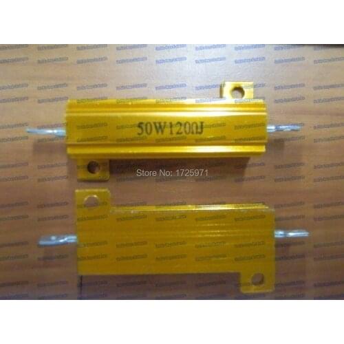 10PCS/LOT RX24-50W 120R 120 Ohm LED load resistor Aluminum Case Wirewound Resistor