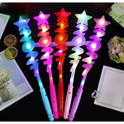2021 headband LED Star Wand Luminous Glow Stick New Year Christmas Party Prop Wedding Birthday Party Supplies New Year Gift