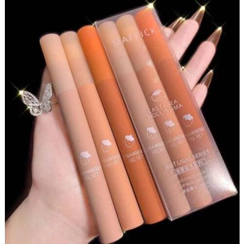 3PCS/SET Matte Liquid Lipstick Waterproof Long Lasting Lip Stick Smooth Lip Gloss Moisturizer Lip Tint Cosmetic Lip Makeup