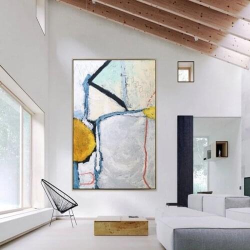 Abstract Painting Large Acrylic Canvas Wall Art Expressionism Playful Modern Painting Wall Art On Canvas Home Decor No Frame