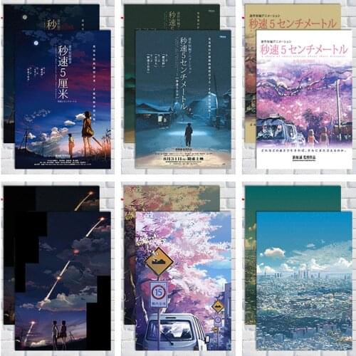 Anime Speed 5cm Kraft Paper Retro Poster - Home Decor Japanese Wall Scroll Poster Centimeters