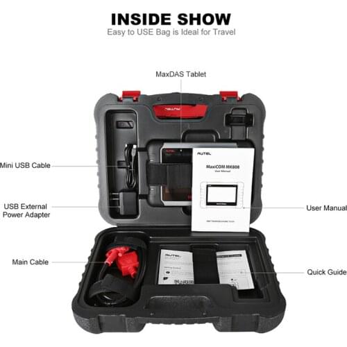 Autel MaxiCOM MK808 OBD2 Scanner Automotivo Car Diagnostic Tool OBD 2 OBD2 Scanner TPMS Code Reader OBDII Key Coding Ferramentas