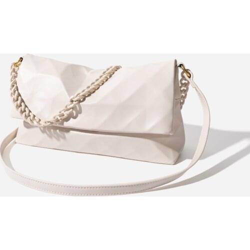 Chain Underarm Bags Pu Leather Luxury Brand Female Handbags Design Geometric Shoulder Bag Ladies Flap Bag For Women 2021 Bolsas