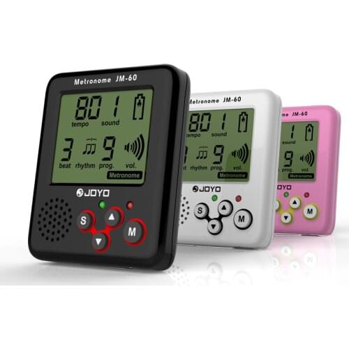 JOYO JM-60 Clip-on Digital LCD Mini Metronome Small Size Real Voice Loud Sound Metronomo for Guitar Piano Parts Accessories