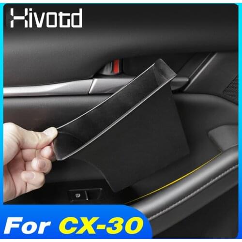 Car Door Storage Box For Mazda CX 30 CX-30 2021 2020 Interior Door Armrest Organizer Case Plastic Tray Interior Accessories