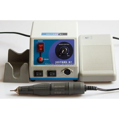 N7 + H102S Drill Handpiece Micromotor for Dendtal Industry, Technic, Jewelry, Nail Art, Manicure & Pedicure, Hobby Polishing