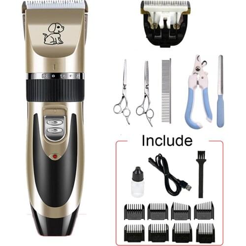 Electrical Pet Clipper Professional Grooming Kit Rechargeable Animals Hair Cutting Machine Pet Cat Dog Hair Trimmer Shaver Set