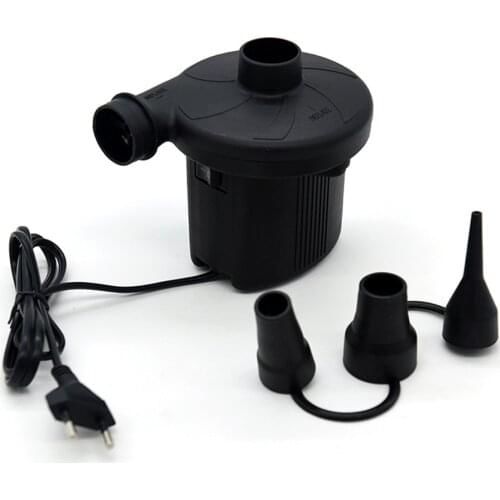 Electric Air Pump AC 220-240V EU Plug Inflate Deflate Pumps Car Inflator Electronic Pump With 3 Nozzles For Compressed Bag