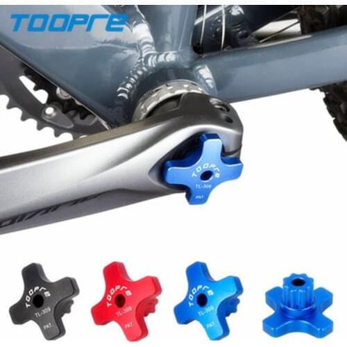 3 Colours Bicycle Crank Installation Tool Plum Blossom Crank Cover Disassembly Wrench For Shimano Hollow Bike Crank Remove Tools