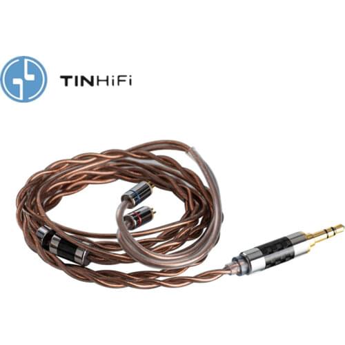 TINHIFI Cable And Box 6N OCC Single Crystal Copper Upgraded Cable PVC Plus High Grade MMCX Cable For TIN P2 P1 T4 T3 T2 T1