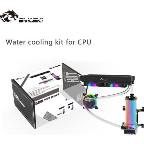Bykski Liquid Cooler Kit for INTEL AMD CPU / Hose cooling Bundle / Soft PU Kit Copper 240mm Radiator 120 FAN / AURA RGB Support