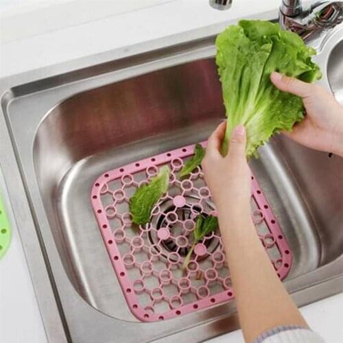 Sink Mat Creative Plastic Multi-purpose Sink Pad Sink Protector Vegetables Dish Sink Anti Slip Draining Insulation Board Coxeer