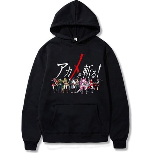 2021 Hot Sale Comfortable Funny Classic Anime Akame Ga Kill Fashion Hoodie Long-Sleeve Couple Clothing New Four Season Sweatwear