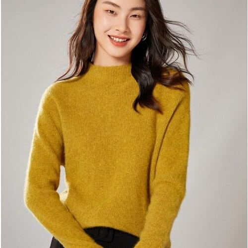 Hot Sale Oneck Soft Warm Sweaters Woman 100% Merino Wool Knitted Jumpers Winter New Female Pullovers Free Shipping