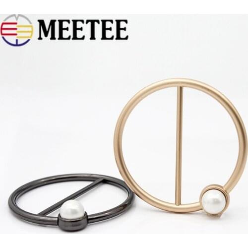 Meetee 2/4pcs 48mm Metal Belt Clasp Buckle For Windbreaker Tri-Glide Snap Hook High Quality O-ring Buttons DIY Craft Accessories