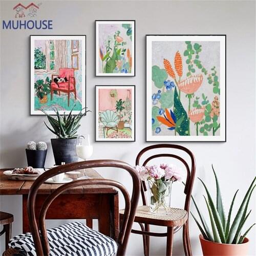 Настенные картины пейзажи MUHOUSE China At AliExpress