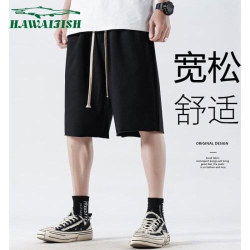 Hawaifish brand mens shorts 2021 Summer cotton casual fashion sports shorts Loose thin comfortable straight bermuda masculina
