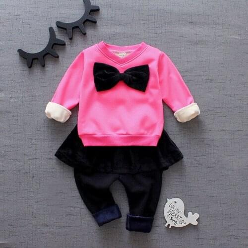 New Baby Girl Outfit Pullover coat and pants two pieces Clothes 9M-24M Baby Clothing 7BS024
