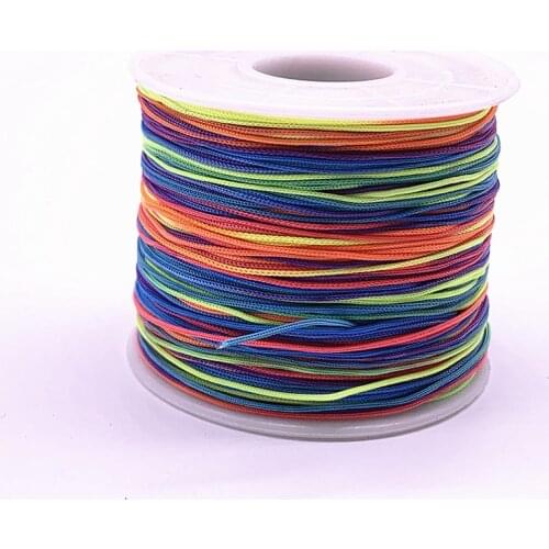 New 0.4-1.5mm 10Meters/lot Colour Nylon Cord Thread Chinese Knot Macrame Cord Bracelet Braided String DIY Tassels Beading Thread