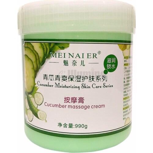 Cucumber Massage Cream Skin Relax Management Refreshing Moisturizing Facial Cleansing Pore Export Beauty Salon 990g