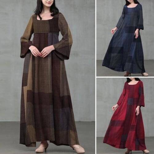 Dresses for women plus size clothing for women dress elegant vintage Butterfly Sleeve Spring CN(Origin) Cotton Loose