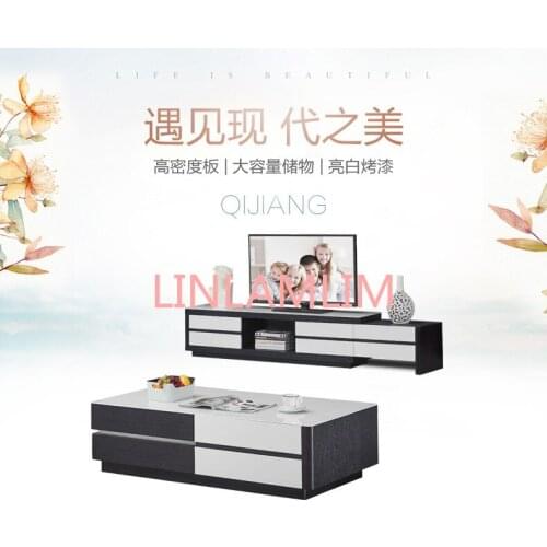 TV Stand modern Living Room Home Furniture tv led monitor stand mueble tv cabinet mesa tv table+Coffee centro Table + cabinet