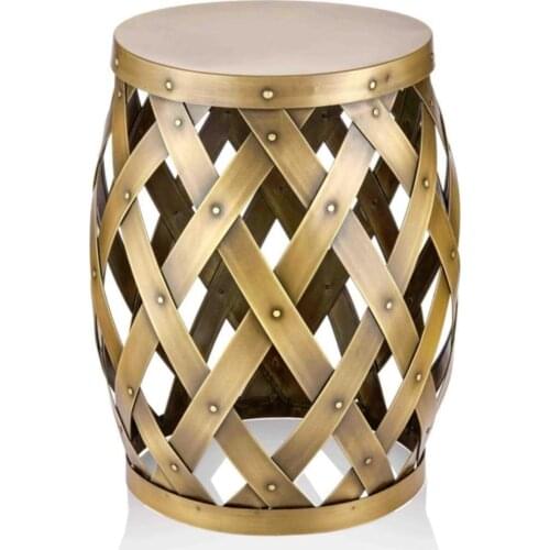 Stool & Side Coffee Table Gold 50x35 Cm seat stand retro coffee table different design modern coffee table