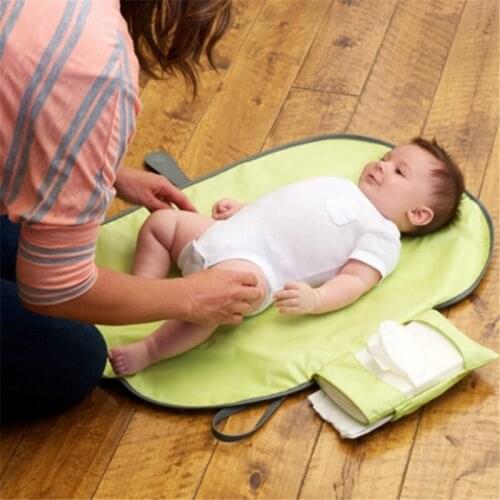 Waterproof Baby Changing Mat Portable Diaper Changing Pad Travel Nappy Changing Station Kit Diaper Care Products Hangs Stroller