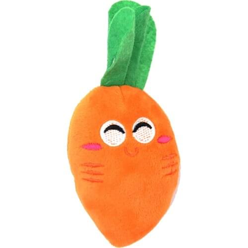 Funny 1Pc Interective Plush Squeaky Dog Toys Bite-Resistant Clean Dog Chew Puppy Training Toy Soft Carrot Shape Pet Supplies