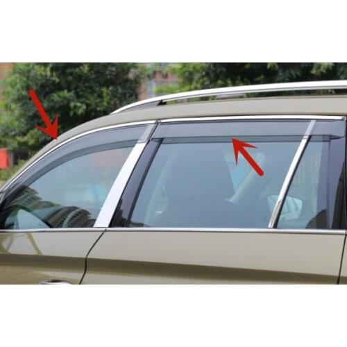For Skoda Kodiaq 2016-2019 Rainshield car window rain eyebrow car window block cover rainboard protection decoration Car styling