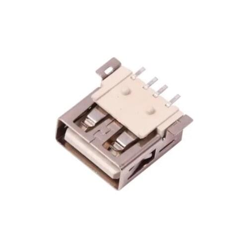 10PCS USB Type A Standard Port Female Solder Jacks Connector PCB Socket USB-A type SMT 4Pin