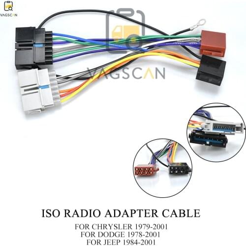 12-008 ISO Radio Adapter for CHRYSLER for DODGE for JEEP(select models)Wiring Harness Connector Lead Loom Cable Plug