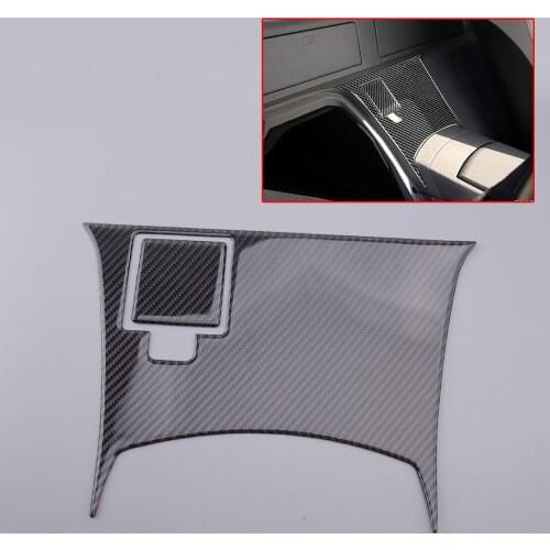 2Pcs Car Rear Center Console Panel Trim Cover Carbon Fiber Fit for Nissan 350Z 2003 2004 2005 2006 2007 2008 2009