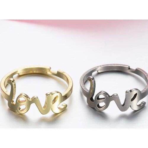 2020 New Fashion Hot Sale Trend Exquisite Stainless Steel Ring Punk Goth Ladies Men Simple Cute LOVE Ring Jewelry бижутерия KPOP