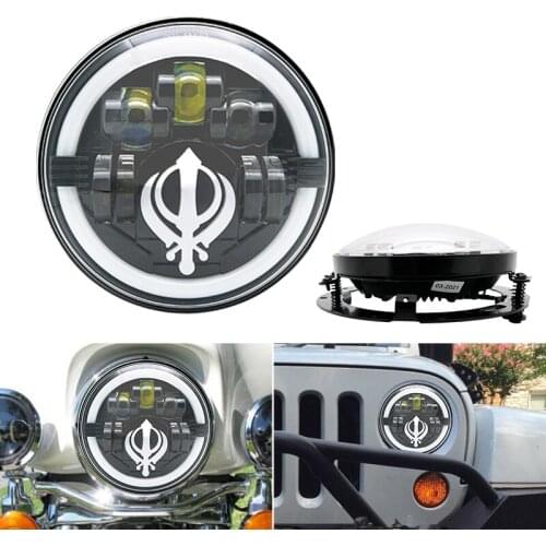 2021 The New7" Inch Motorcycle LED DRL Headlight Hi/Lo Beam Assemblies Lamp Projector DOT Approved