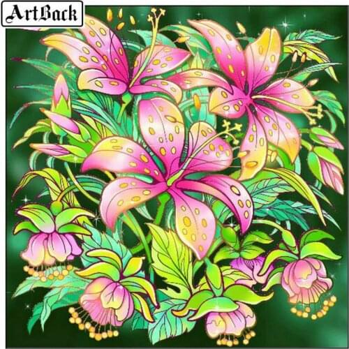 5d diamond embroidery flower sticker diamond painting landscape full square & round diamond mosaic art decoration
