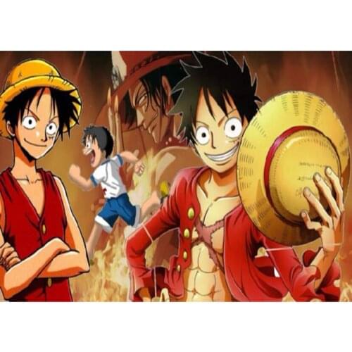 5D Diy Diamond Painting One piece Luffy cross stitch Diamond Embroidery cartoon Full Diamond Mosaic Home Decor Rhinestone LG2897