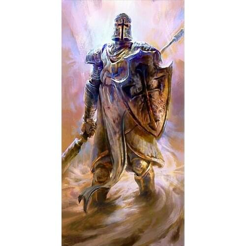 5d diy diamond Painting crusader Warrior Full Drill diamond embroidery Cross Stitch Mosaic Needlework Craft Kit home Decor Gift