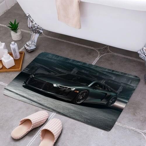 Audi R8 under bridge Carpet Areas Rug Non-slip Floor Mat Rug 3D Printing Living Room Bedroom Door Mat Home Decoration