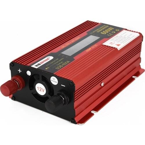 600W Car Inverter DC 12V/24V to AC 110V/220V Voltage Converter Short Circuit Protection Auto Adapter with LCD Display