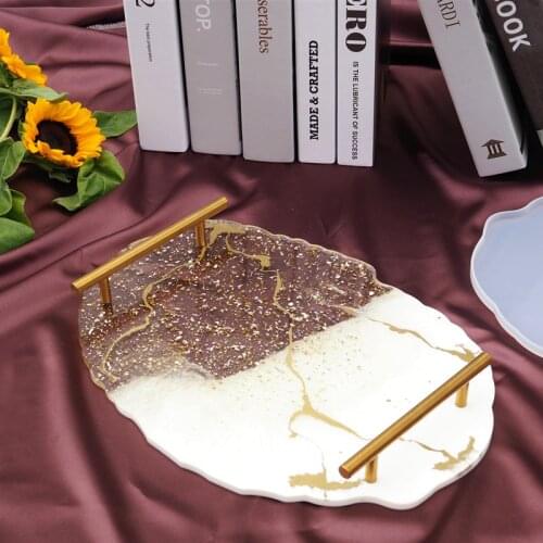 DIY Crystal Epoxy Resin Mold Big Set Table Tea Cup Pad Tea Tray Holder Silicone Mold Mirror Epoxy Mold