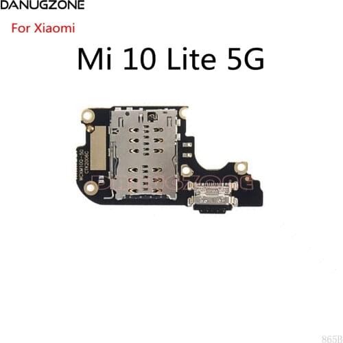 USB Charging Dock Port Socket Jack Connector Charge Board SIM Card Tray Slot Flex Cable For Xiaomi Mi 10 Lite 5G