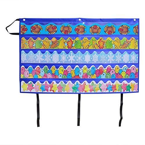 Border Storage Pocket Chart Bag With Handles Classroom Organization supplies