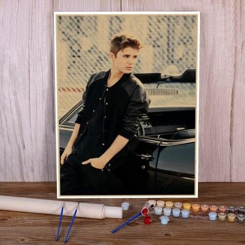 Justin Bieber Paint By Numbers Kit Oil Paints 50*70 Boards By Numbers Home Decor For Adults For Drawing Handicraft