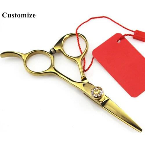 Customize professional Japan 440c 4 inch hair scissors eyebrow cutting barber make up scissor brow shears hairdressing scissors