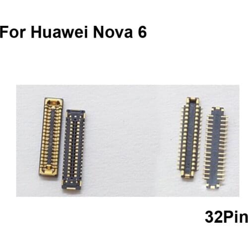 2pcs FPC connector For Huawei Nova 6 LCD display screen on Flex cable on mainboard motherboard For Huawei Nova6