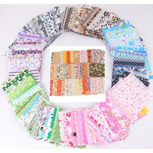 30/50pcs 10*10cm Cotton Fabric Printed Cloth DIY Patchwork Sewing Quilting Fabrics Needlework Handmade dolls cloth bags