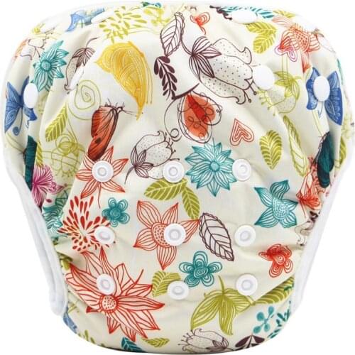 Waterproof spa swimming nappies washable size adjustable cute cloth diaper pant swim diaper for baby